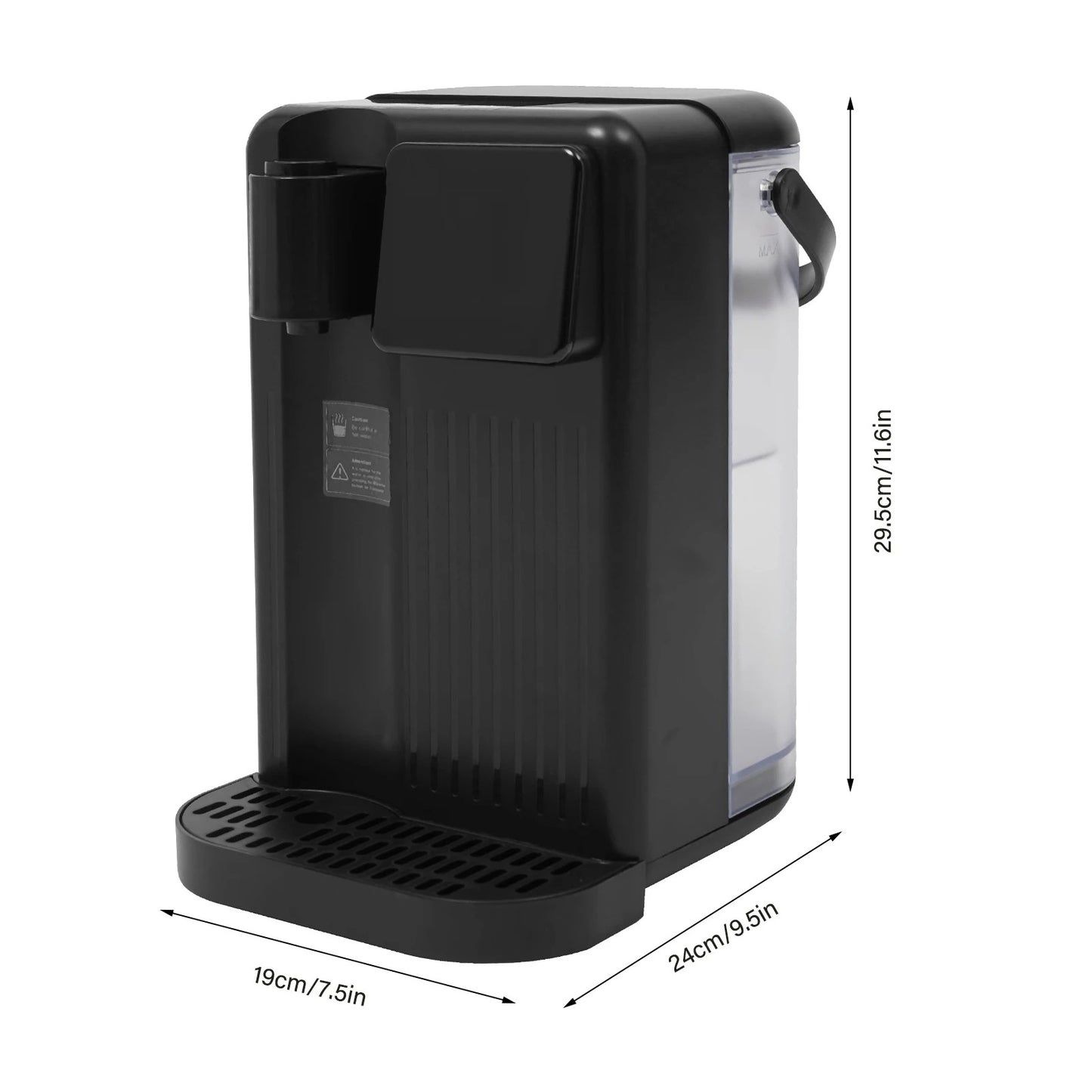 Distributeur d'eau chaude 1700W dimension