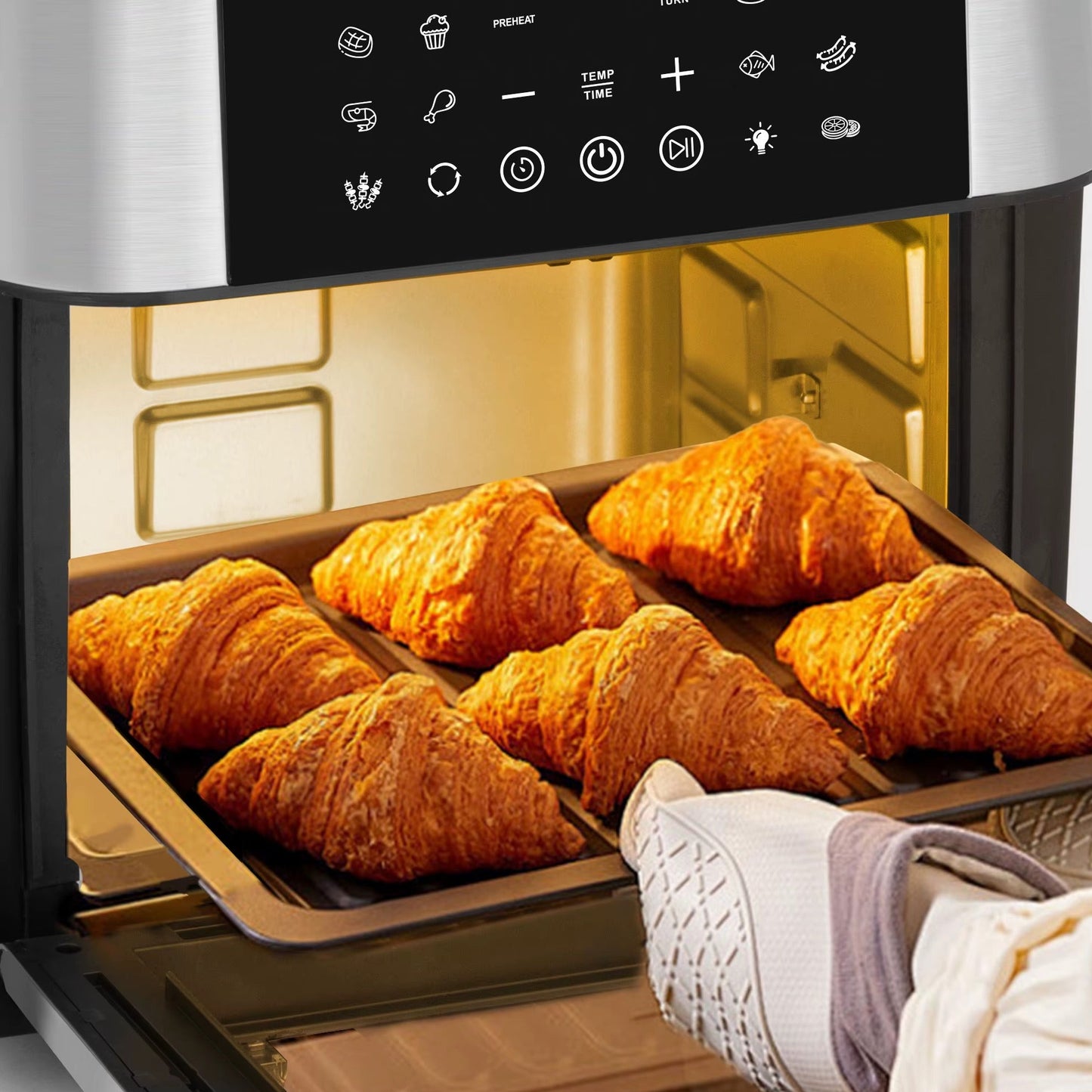 Friteuse air chaud croissant frais matin