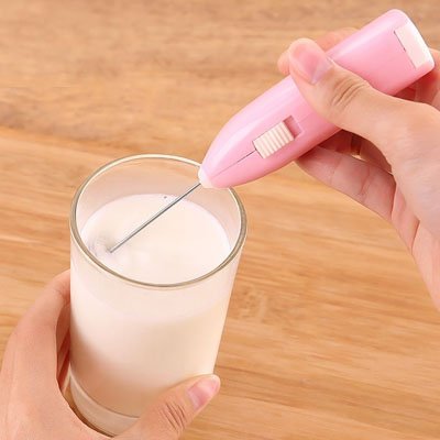 Mousseur a lait rose fonction mousse verre lait contoir