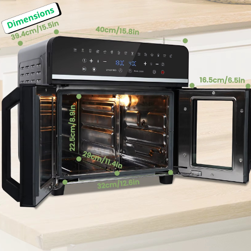 Friteuse | à air chaud double zone 23L EcoChef