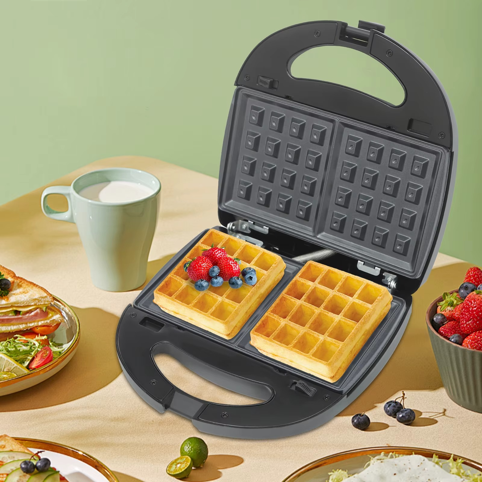 Appareil Croque monsieur Gaufrier multifonctionnels 