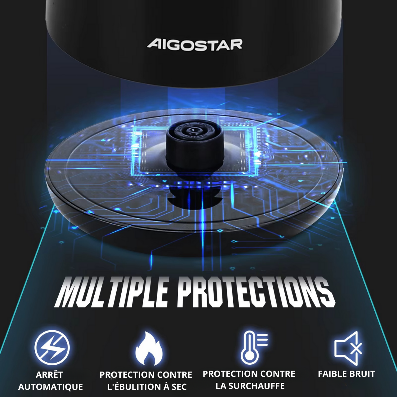 BOUILLOIRE ÉLECTRIQUE MULTIPLE PROTECTION