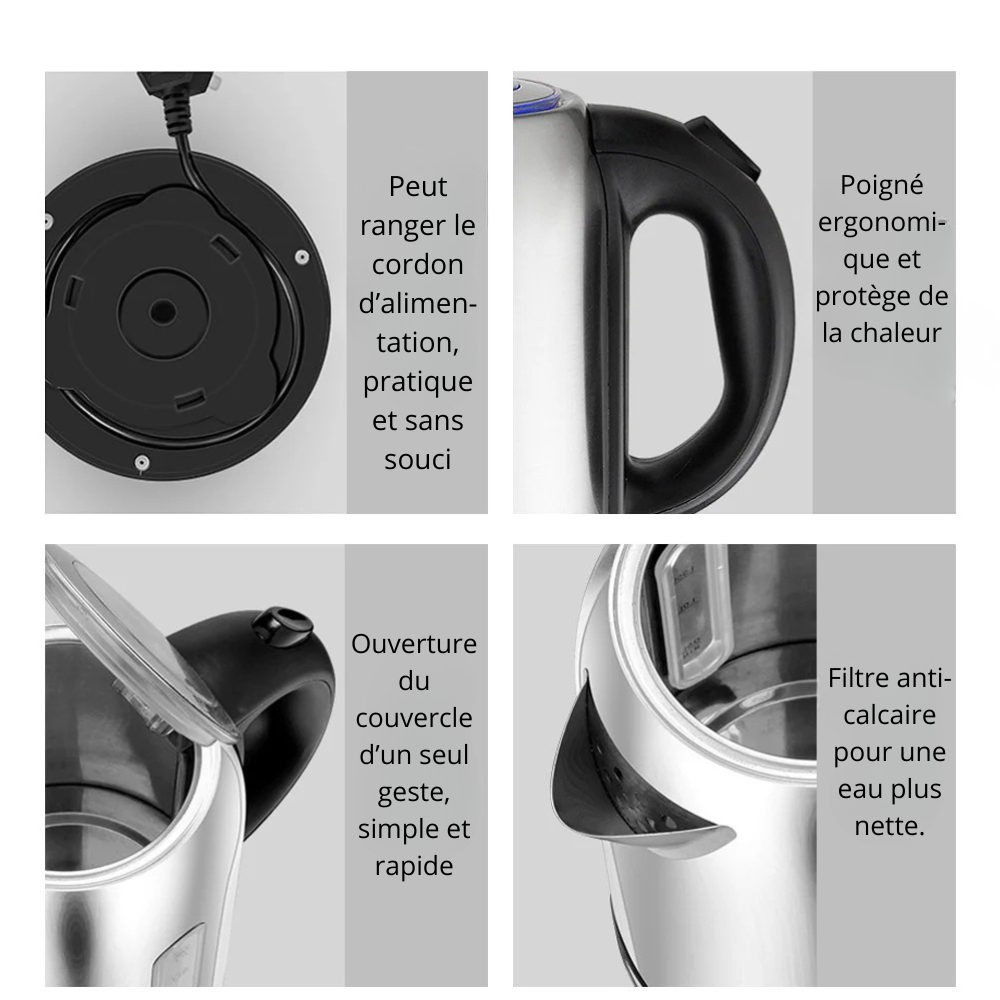 Bouilloire avec quatre avantages