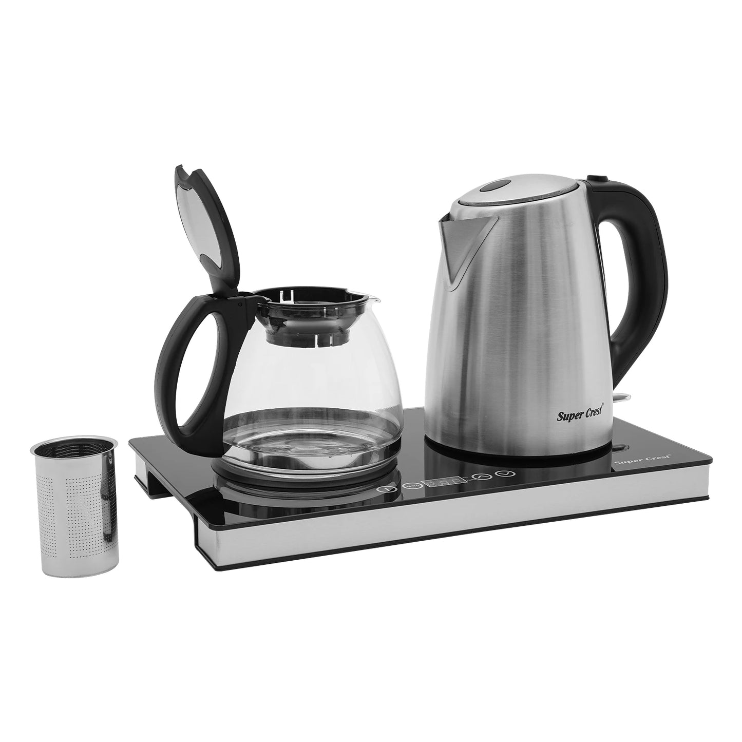 Bouilloire électrique double avec théière facile a nettoyer