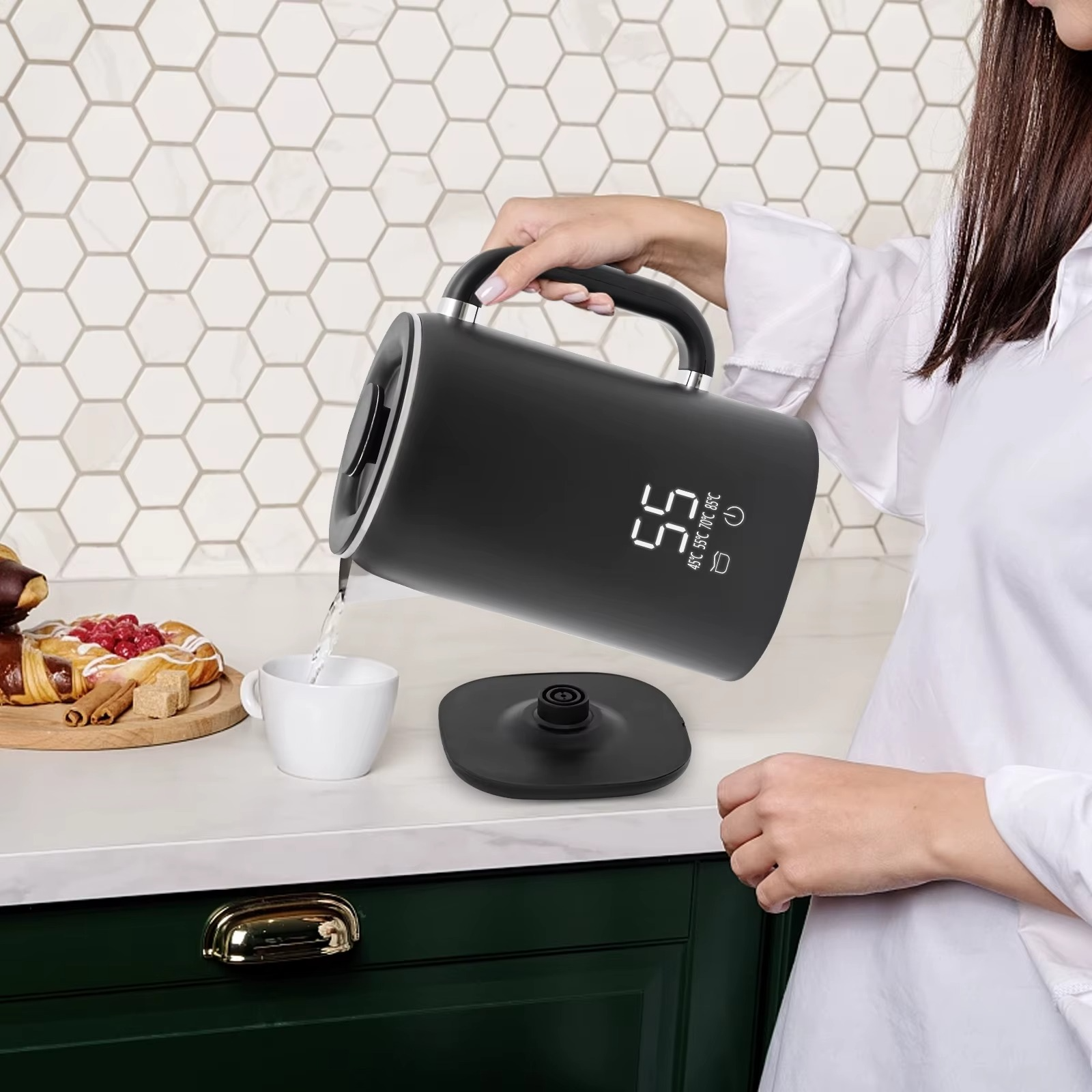 Bouilloire électrique noir breuvage préfère réveil