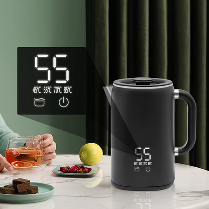 Bouilloire électrique noir programmation affiche