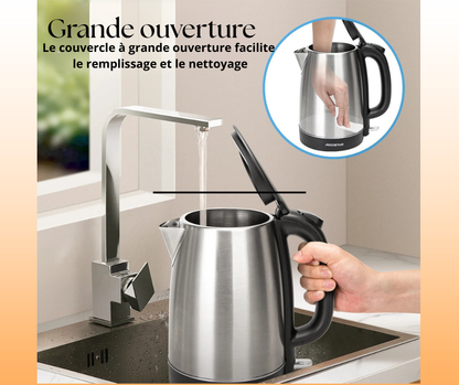 Bouilloire grande ouverture facilité nettoyage