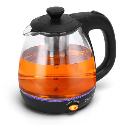 Bouilloire électrique et théière - en verre, 2200W 1 litre | Deluxe | ElegaTherm