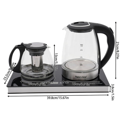 Bouilloire électrique et théière en verre 1500W | Premium