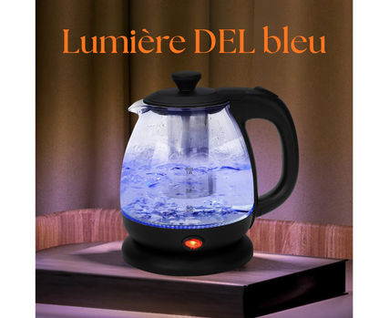 Bouilloire électrique et théière - en verre, 2200W 1 litre | Deluxe | ElegaTherm