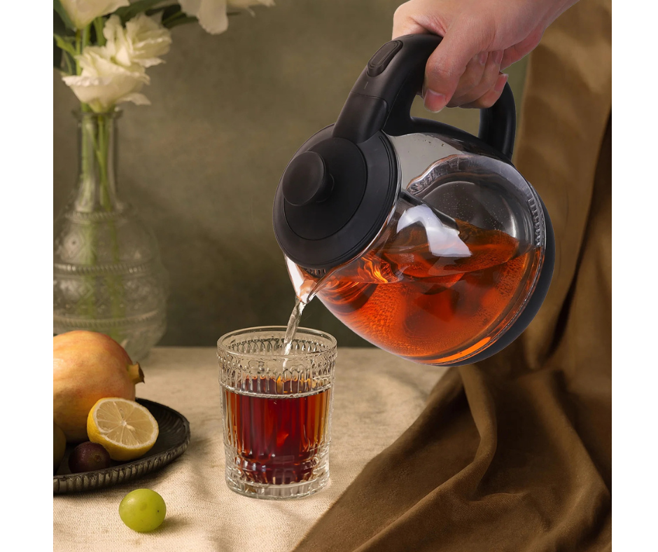 Bouilloire électrique et théière - en verre, 2200W 1 litre | Deluxe | ElegaTherm