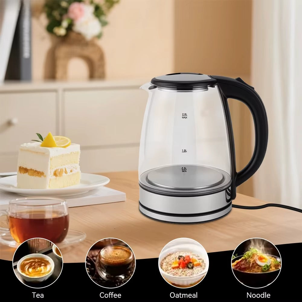 Bouilloire électrique en verre 1,8L 220V | BlueGlow