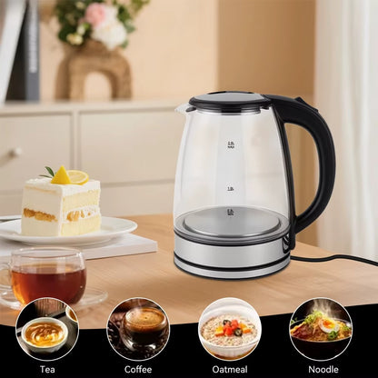 Bouilloire électrique en verre 1,8L 220V | BlueGlow