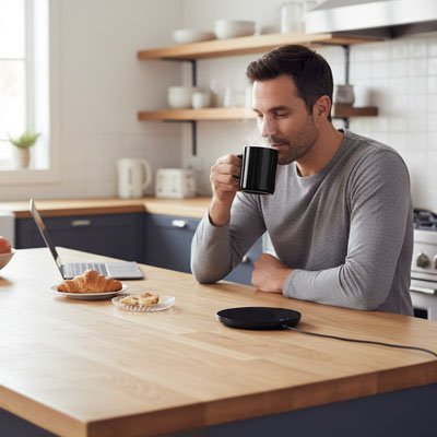 Chauffe tasse USB homme boire café chaud