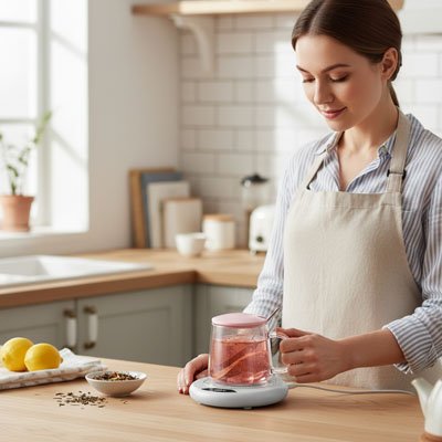 Chauffe tasse blanc femme