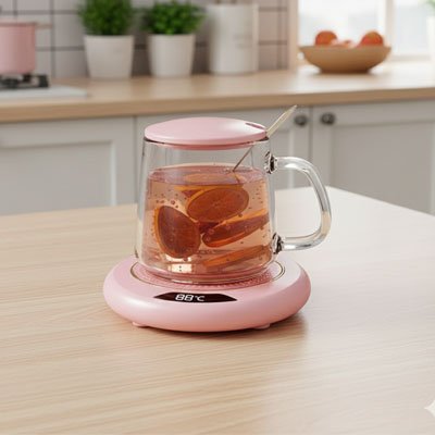 Chauffe tasse rose