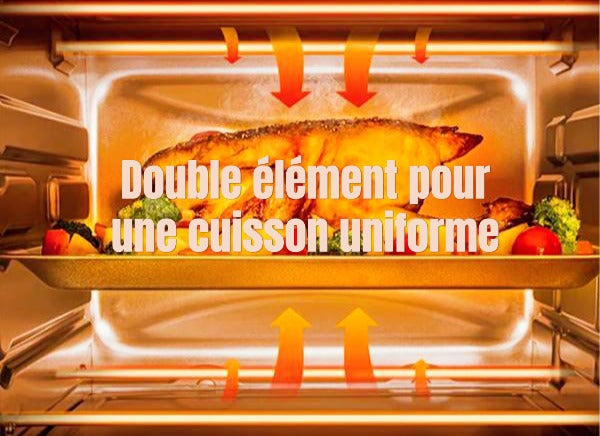 Four air chaud cuisson double éléments pour cuisson repartie