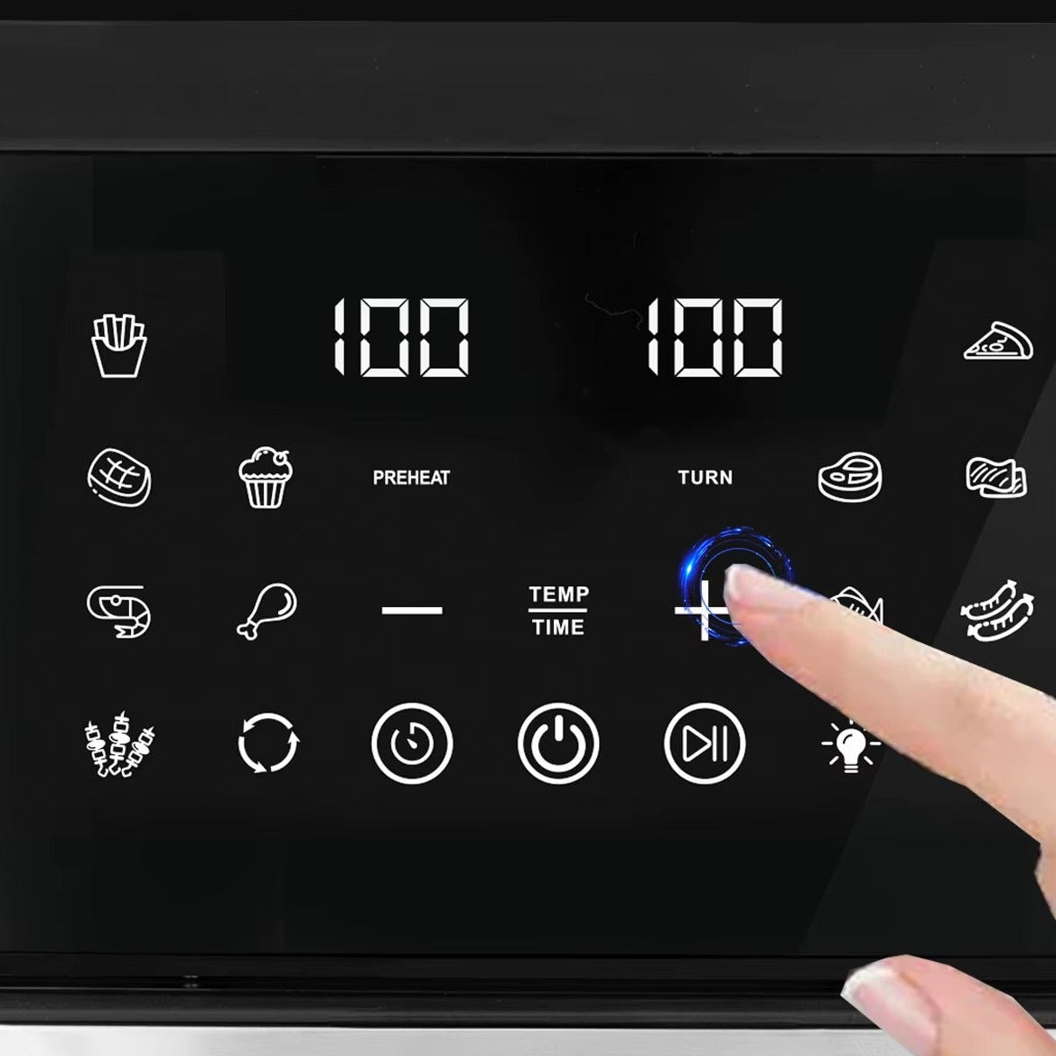 Friteuse air chaud écran tactile pré-programmé