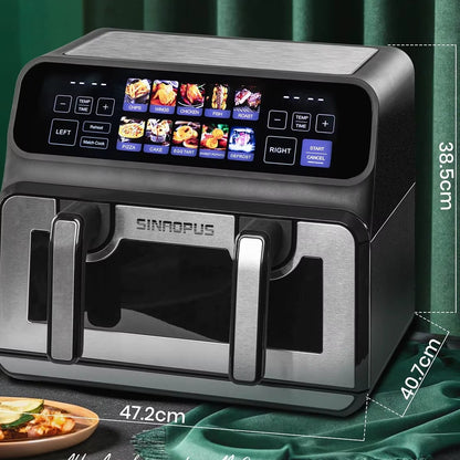 Friteuse air chaud dimension appareil vision tableau programmation