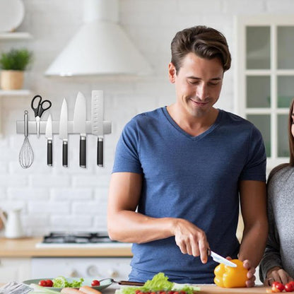 Porte couteaux cuisine homme coupe légumes