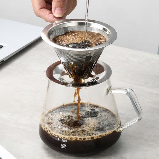Portes filtres cafe vue infusion cafetiere