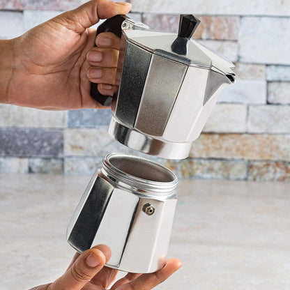 assemble deux parties cafetiere italiennele