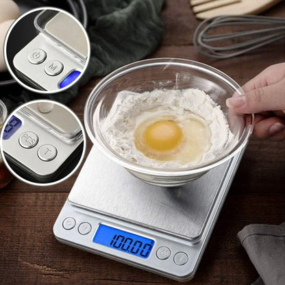 balance cuisine bol farine oeuf boutons calibration