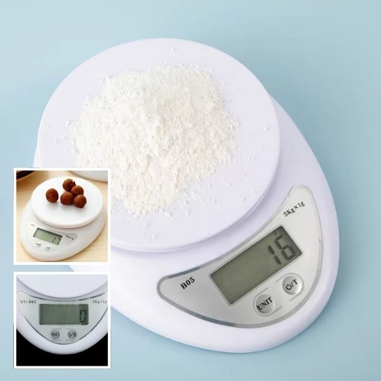 balance cuisine pese farine