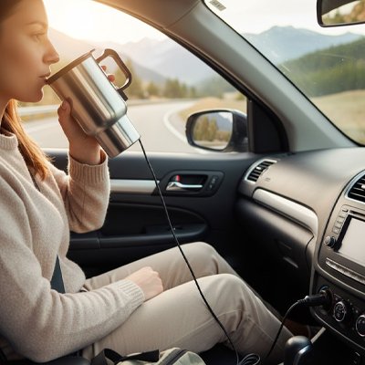 Bouilloire de voyage en auto