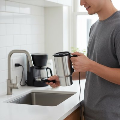 Bouilloire de voyage préparation 