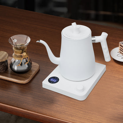 bouilloire intelligente blanche table