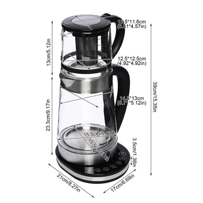 Ensemble bouilloire et théiere dimension 