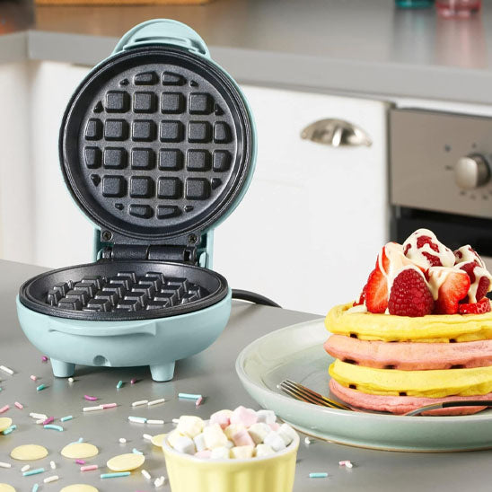 gaufrier bleu assiette gaufre comptoir desordre