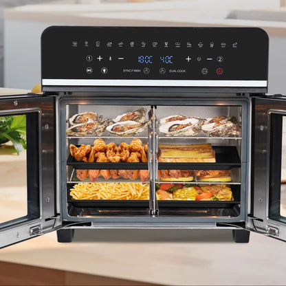 Friteuse | à air chaud double zone 23L EcoChef