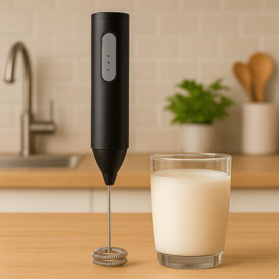 mousseur lait noir comptoir
