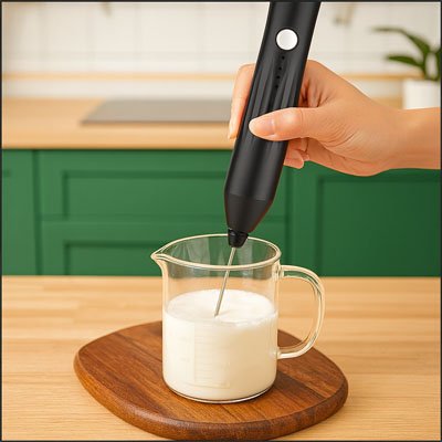 mousseur lait noir mousse lait