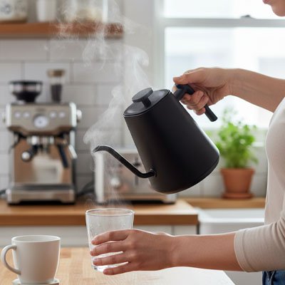 Petite bouilloire électrique servir tasse